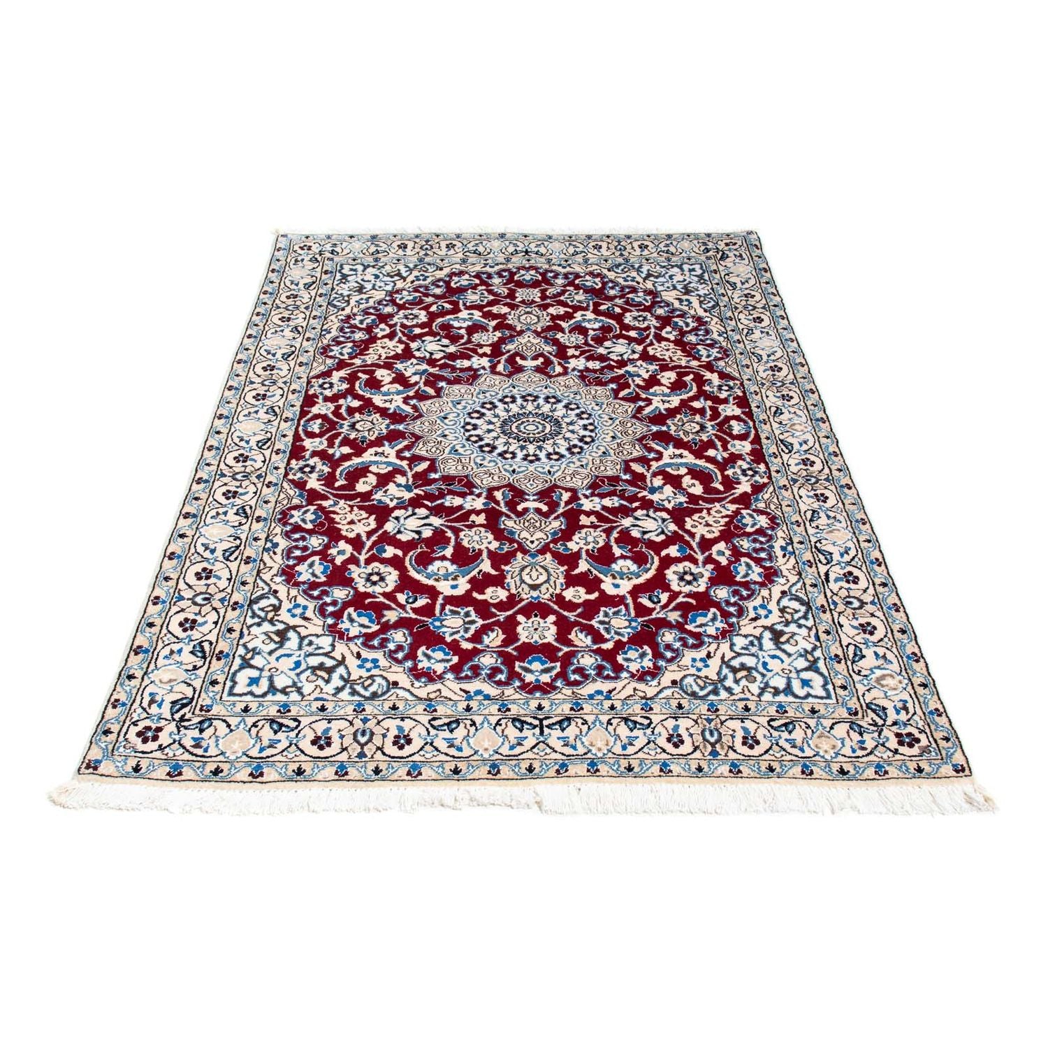 Alfombra Persa - Nain - Real - 172 x 112 cm - rojo oscuro