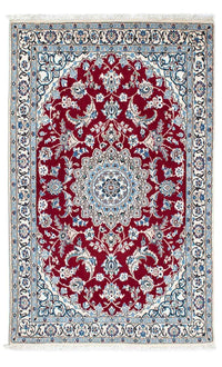 Alfombra Persa - Nain - Real - 187 x 112 cm - rojo oscuro