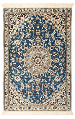 Alfombra Persa - Nain - Real - 133 x 88 cm - azul