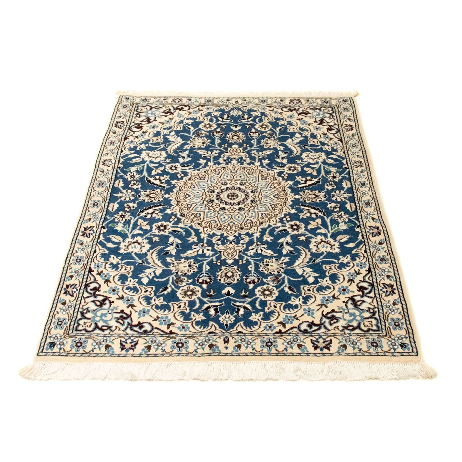 Alfombra Persa - Nain - Real - 133 x 88 cm - azul