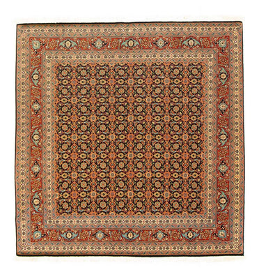 Alfombra Persa - Tabriz - Real cuadrado  - 156 x 155 cm - negro