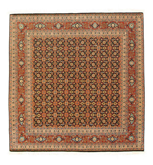 Alfombra Persa - Tabriz - Real cuadrado  - 156 x 155 cm - negro
