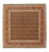 Alfombra Persa - Tabriz - Real cuadrado  - 156 x 155 cm - negro