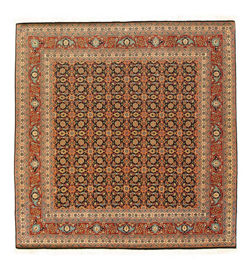 Alfombra Persa - Tabriz - Real cuadrado  - 156 x 155 cm - negro