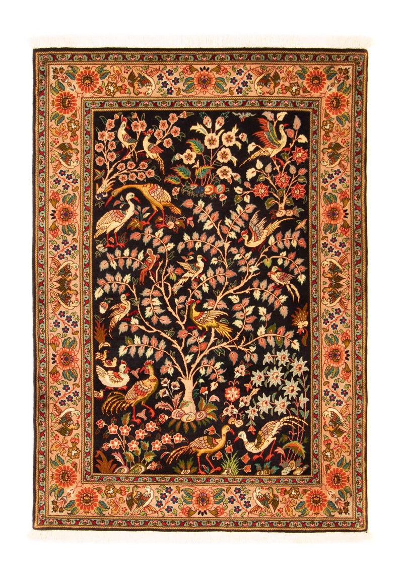 Alfombra Persa - Tabriz - Real - 148 x 100 cm - azul oscuro