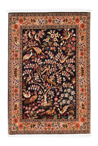 Alfombra Persa - Tabriz - Real - 148 x 100 cm - azul oscuro