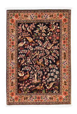 Alfombra Persa - Tabriz - Real - 148 x 100 cm - azul oscuro