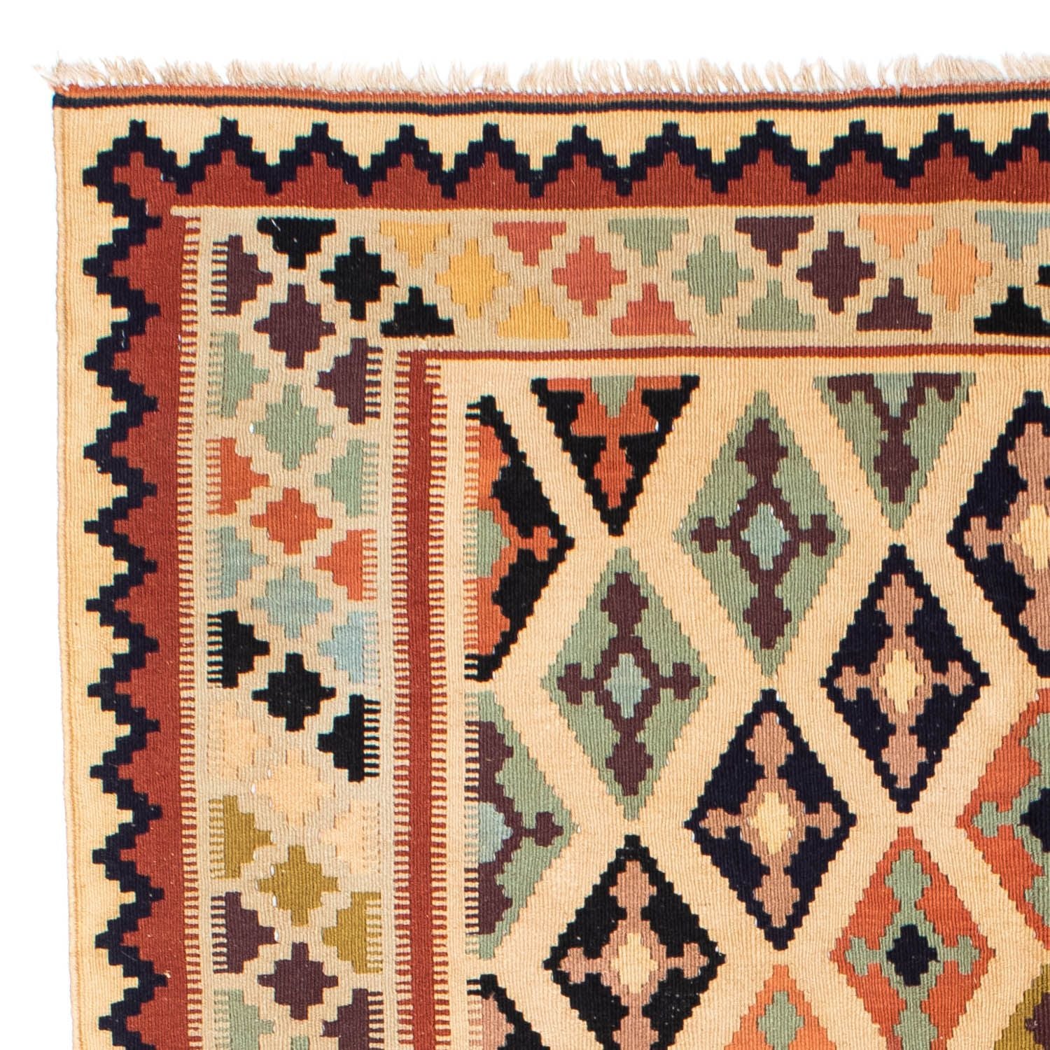 Alfombra Kelim - Oriental - 207 x 148 cm - marrón claro