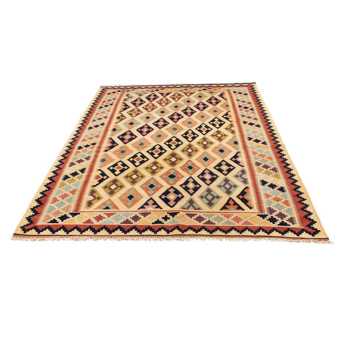 Alfombra Kelim - Oriental - 207 x 148 cm - marrón claro