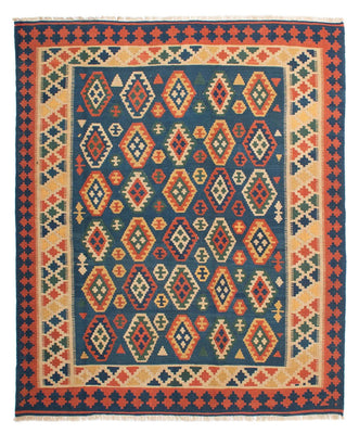 Alfombra Kelim - Oriental - 232 x 194 cm - azul