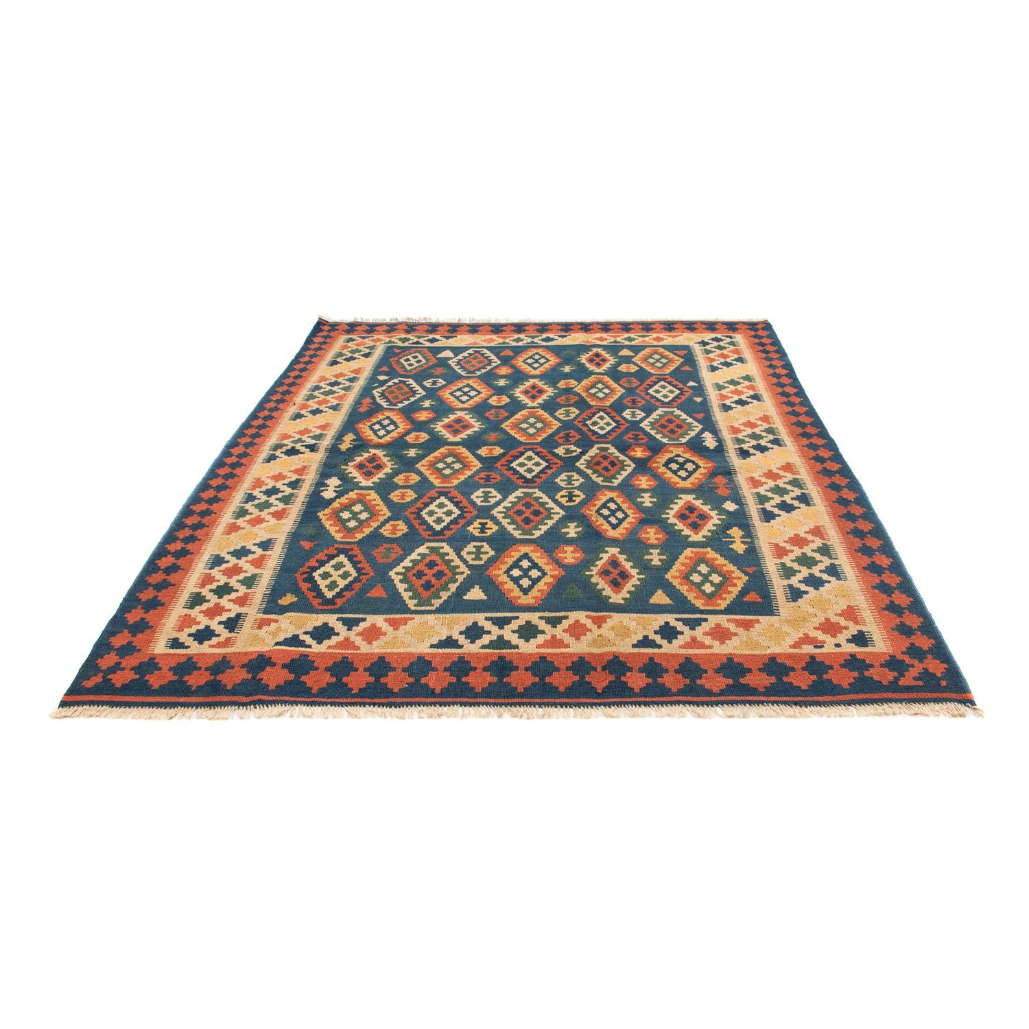 Alfombra Kelim - Oriental - 232 x 194 cm - azul