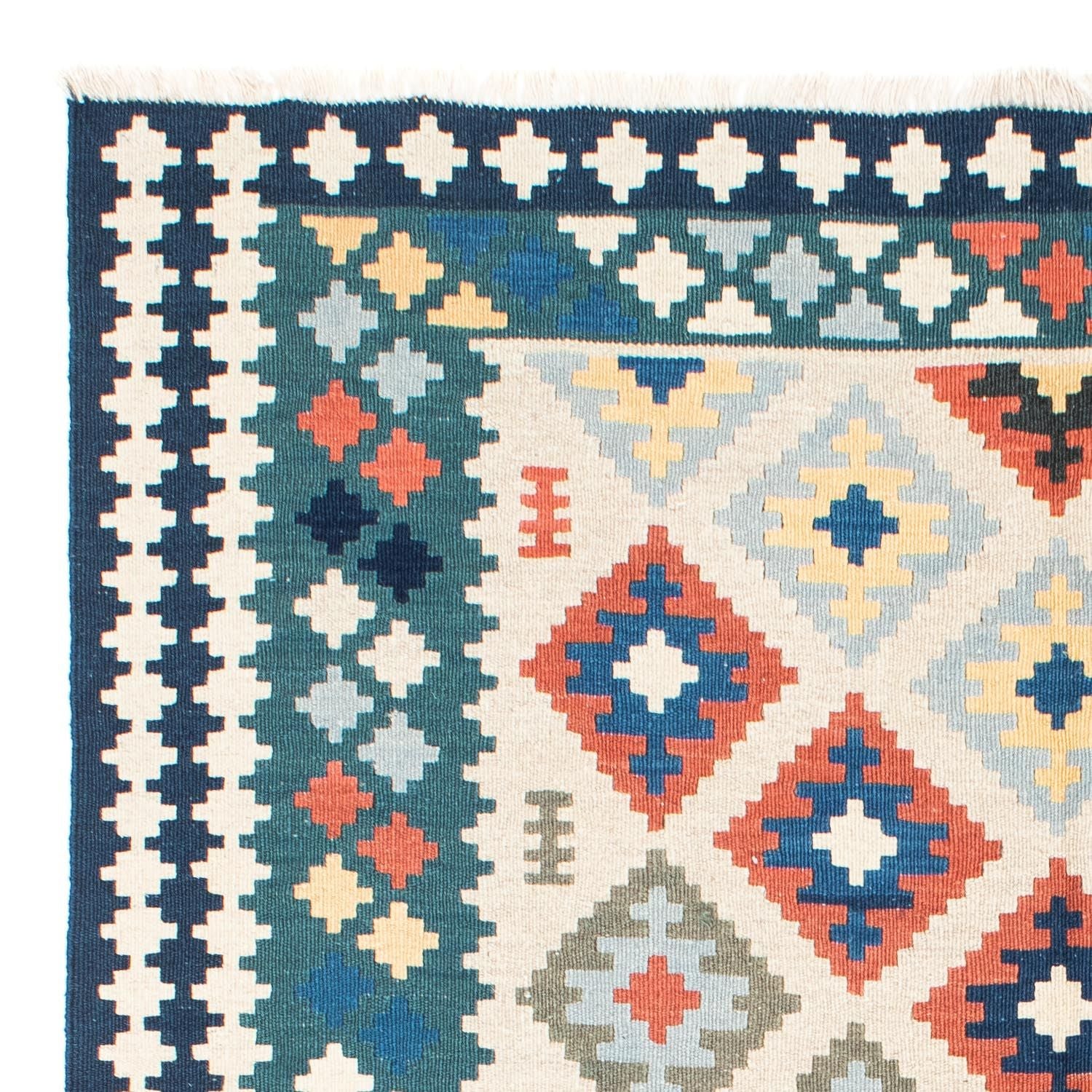 Alfombra Kelim - Oriental - 196 x 155 cm - beige