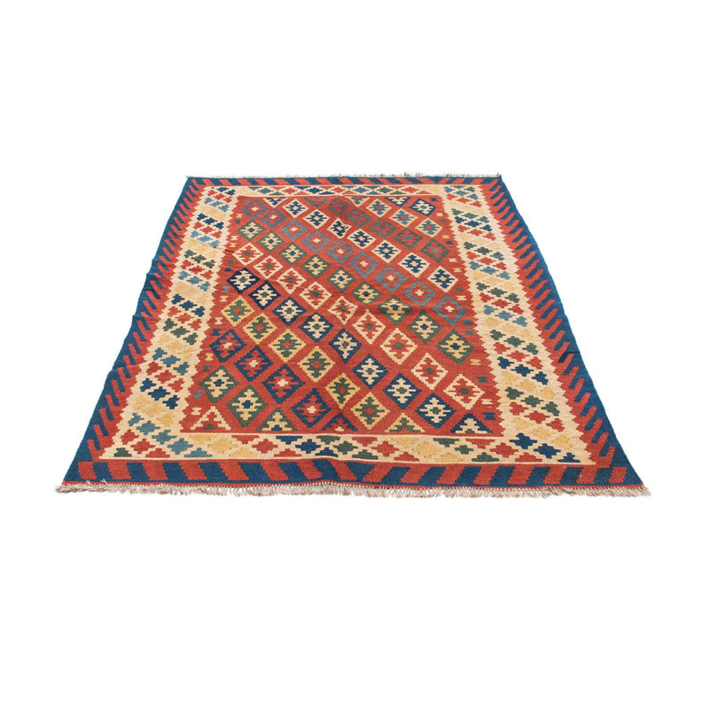 Alfombra Kelim - Oriental - 206 x 156 cm - rojo oscuro