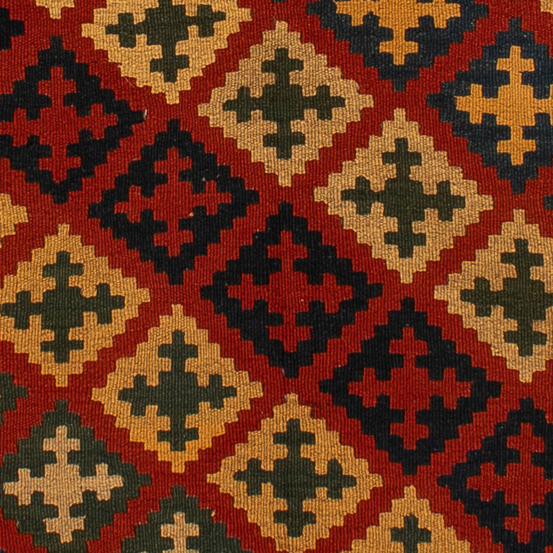 Alfombra Kelim - Oriental - 211 x 146 cm - rojo oscuro