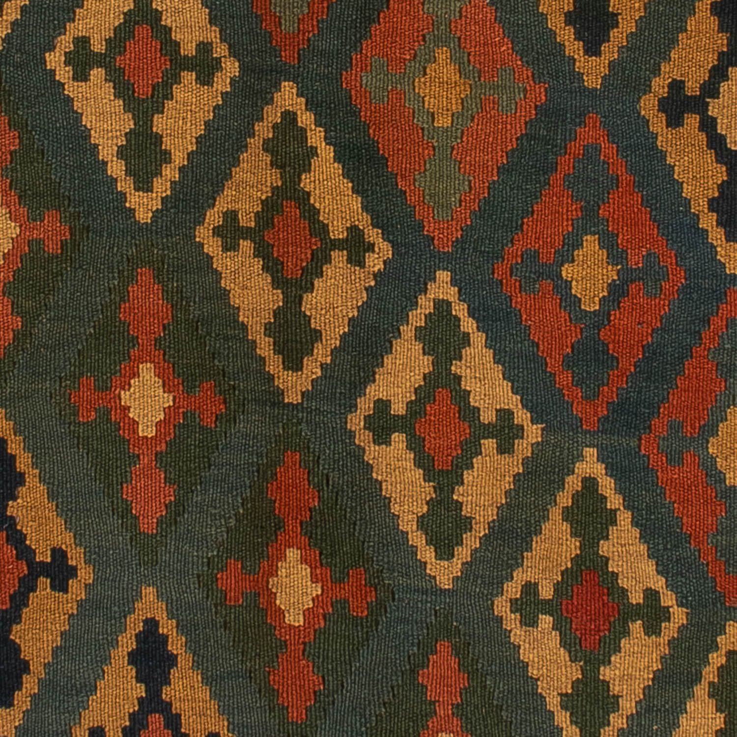 Alfombra Kelim - Oriental - 203 x 155 cm - azul oscuro