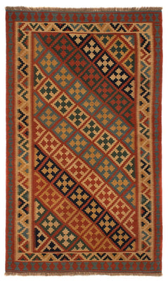 Alfombra Kelim - Oriental - 218 x 145 cm - marrón