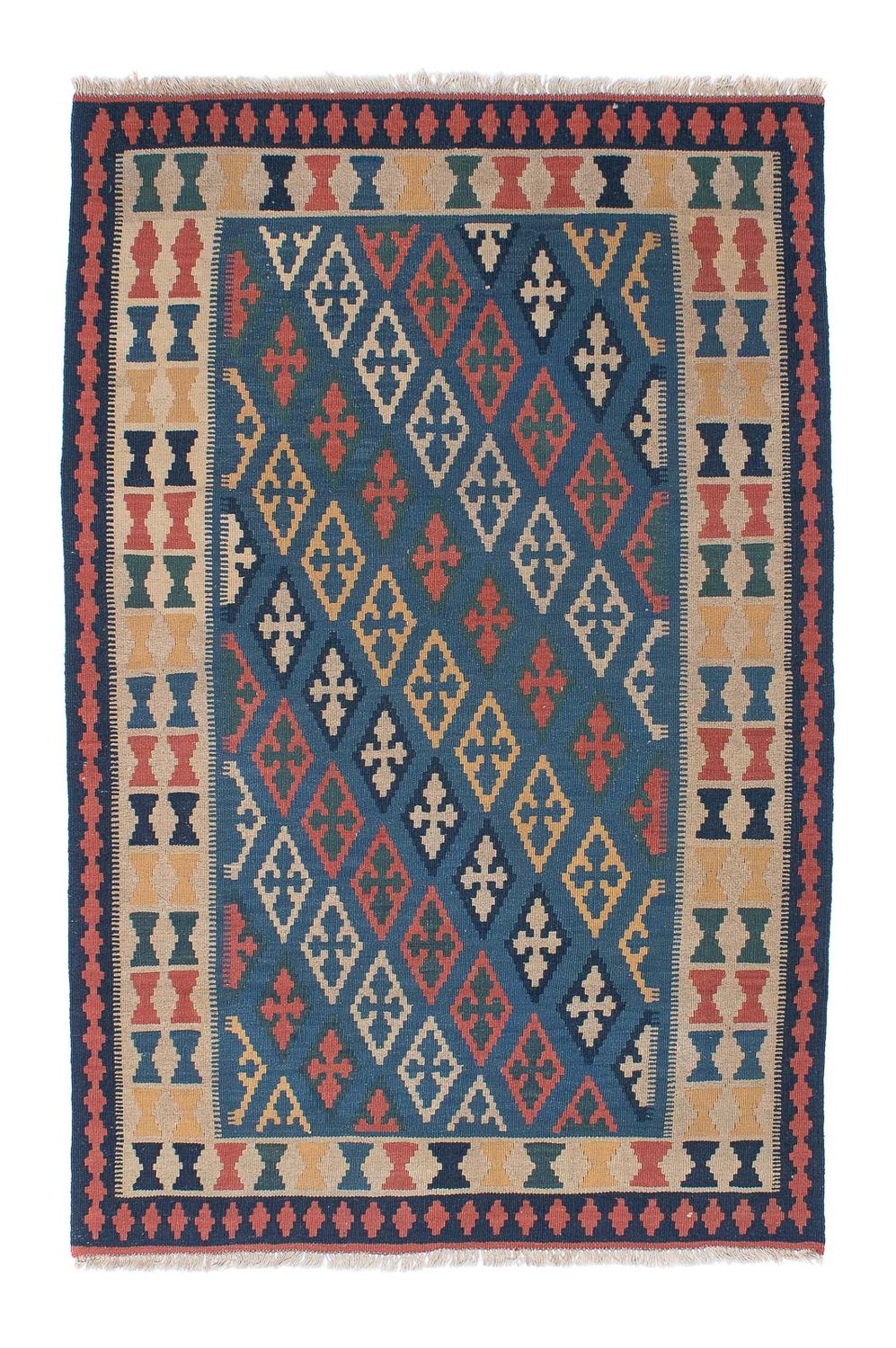 Alfombra Kelim - Oriental - 189 x 119 cm - azul
