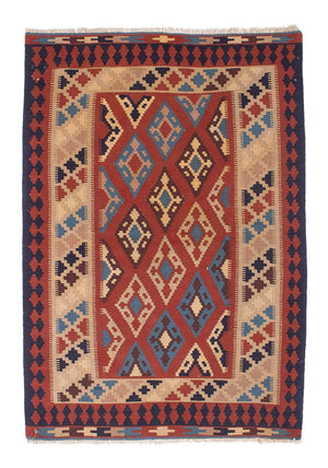 Alfombra Kelim - Oriental - 170 x 114 cm - rojo oscuro