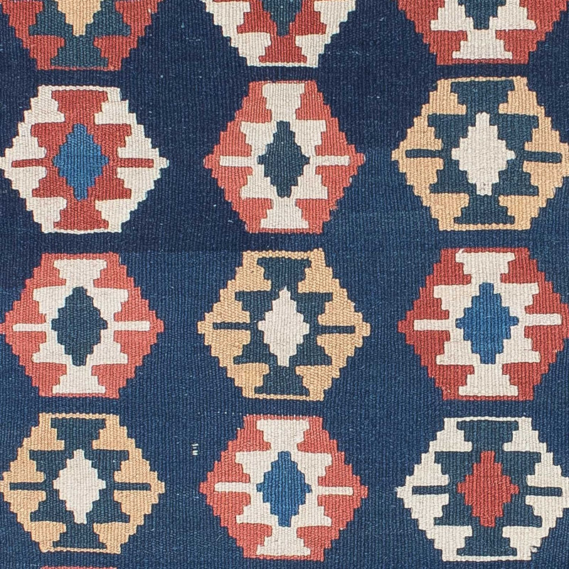 Alfombra de pasillo Alfombra Kelim - Oriental - 186 x 104 cm - azul