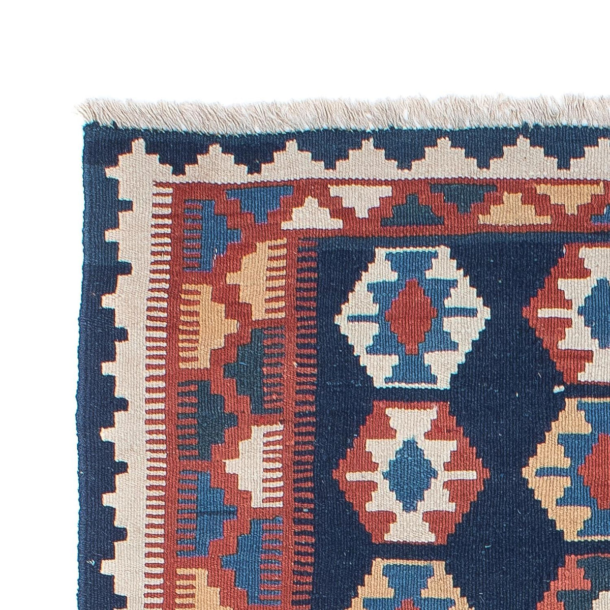 Alfombra de pasillo Alfombra Kelim - Oriental - 186 x 104 cm - azul