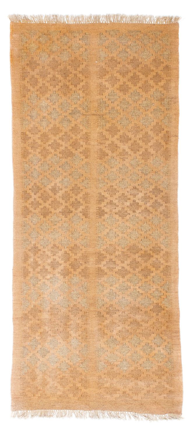 Alfombra de pasillo Alfombra Kelim - Oriental - 200 x 84 cm - marrón claro
