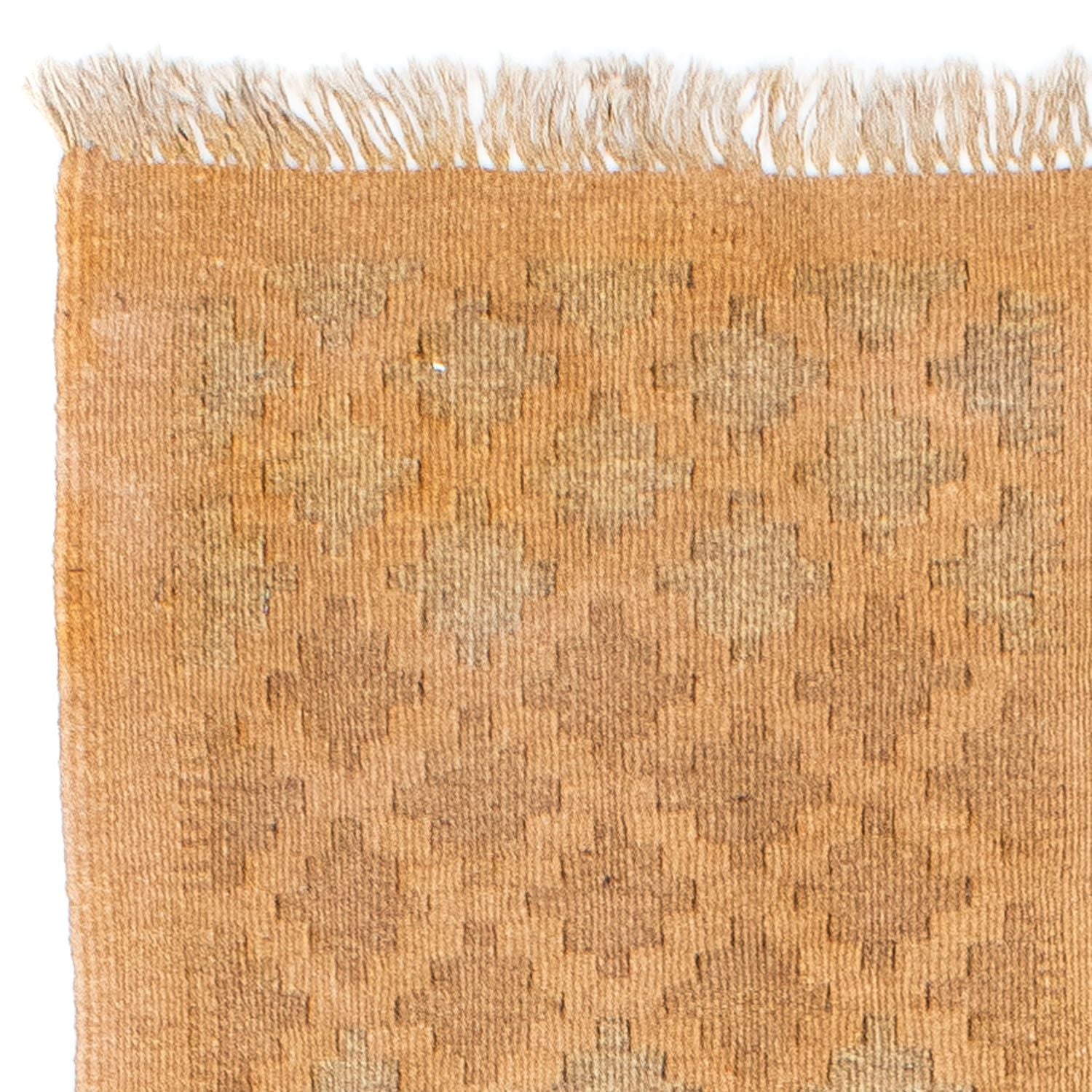 Alfombra de pasillo Alfombra Kelim - Oriental - 200 x 84 cm - marrón claro