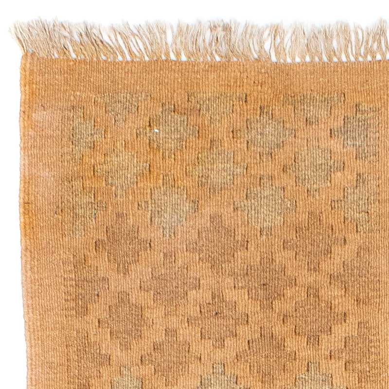 Alfombra de pasillo Alfombra Kelim - Oriental - 200 x 84 cm - marrón claro