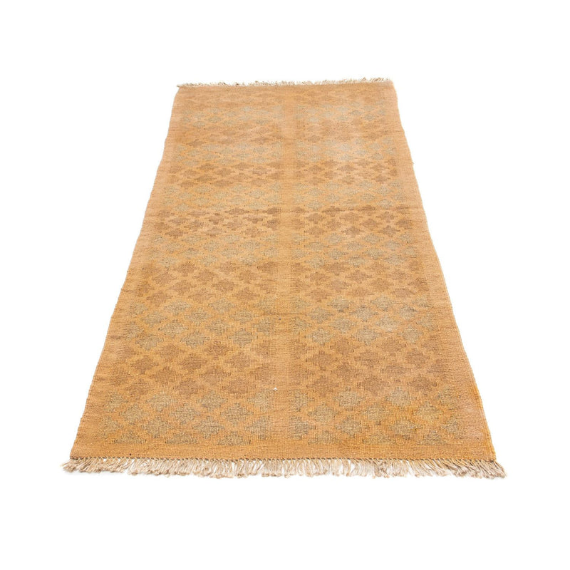 Alfombra de pasillo Alfombra Kelim - Oriental - 200 x 84 cm - marrón claro