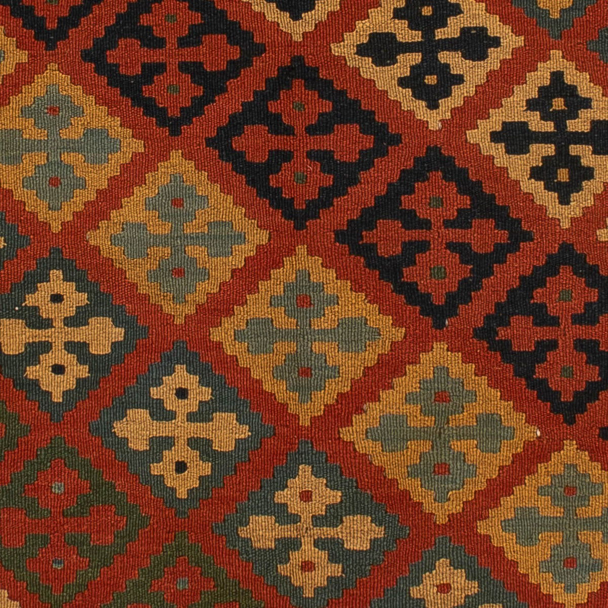 Alfombra Kelim - Oriental - 213 x 148 cm - rojo oscuro