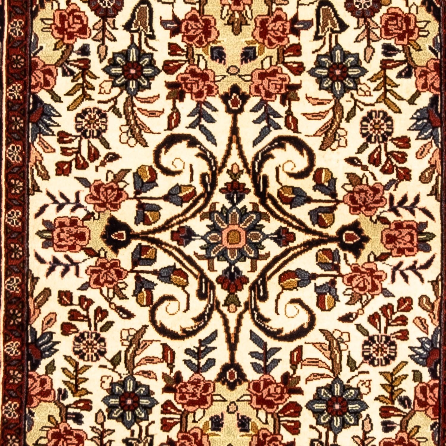 Alfombra de pasillo Alfombra persa - Bidjar - 298 x 74 cm - beige