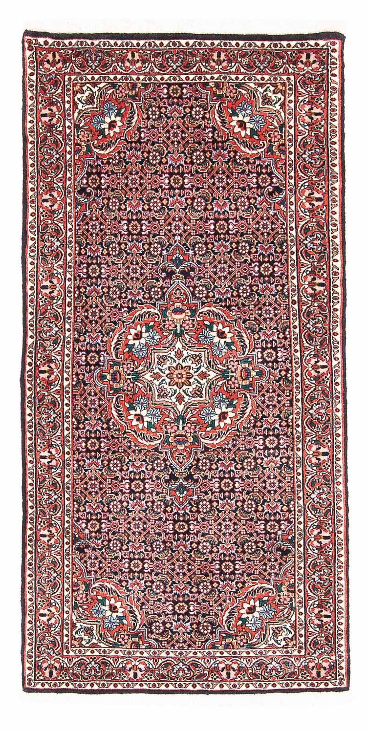 Alfombra persa - Bidjar - 140 x 68 cm - azul oscuro