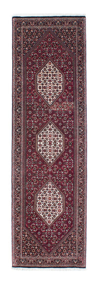 Alfombra de pasillo Alfombra persa - Bidjar - 248 x 73 cm - rojo oscuro