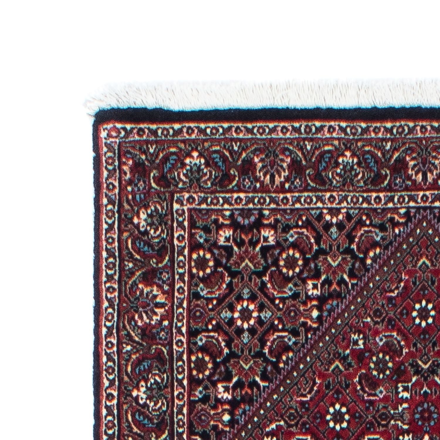Alfombra de pasillo Alfombra persa - Bidjar - 248 x 73 cm - rojo oscuro