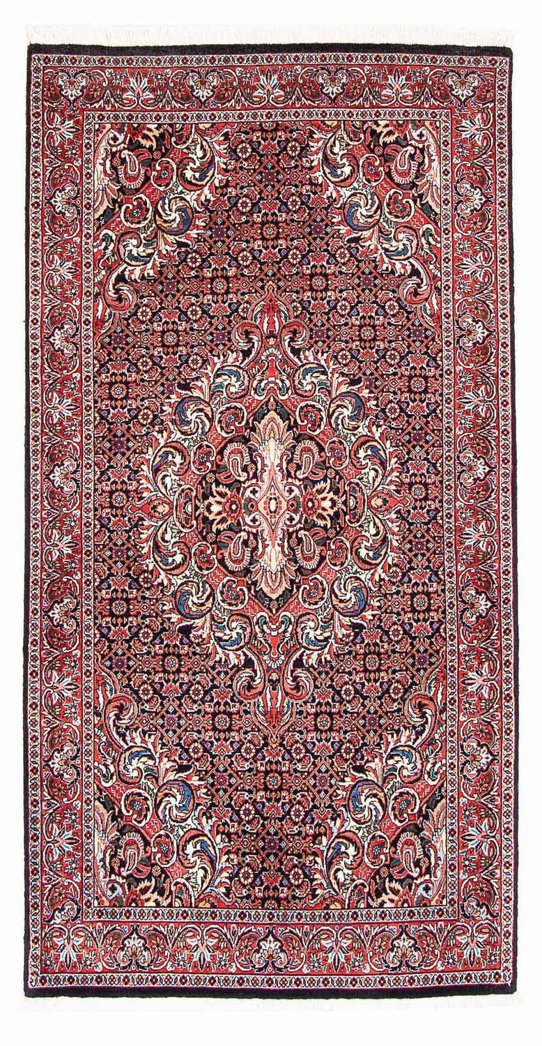 Alfombra de pasillo Alfombra persa - Bidjar - 192 x 102 cm - rojo claro
