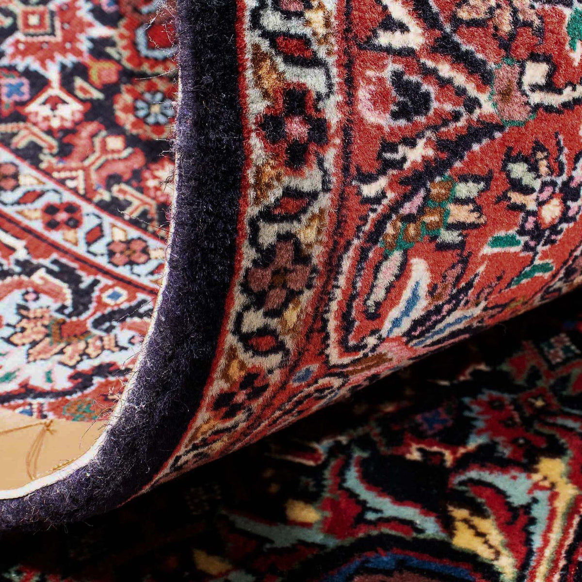 Alfombra de pasillo Alfombra persa - Bidjar - 192 x 102 cm - rojo claro