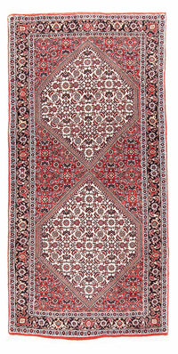 Alfombra persa - Bidjar - 152 x 75 cm - rojo claro