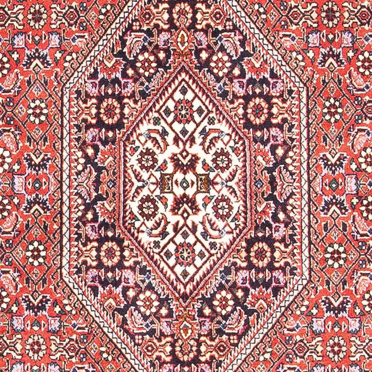 Alfombra persa - Bidjar - 151 x 86 cm - rojo claro