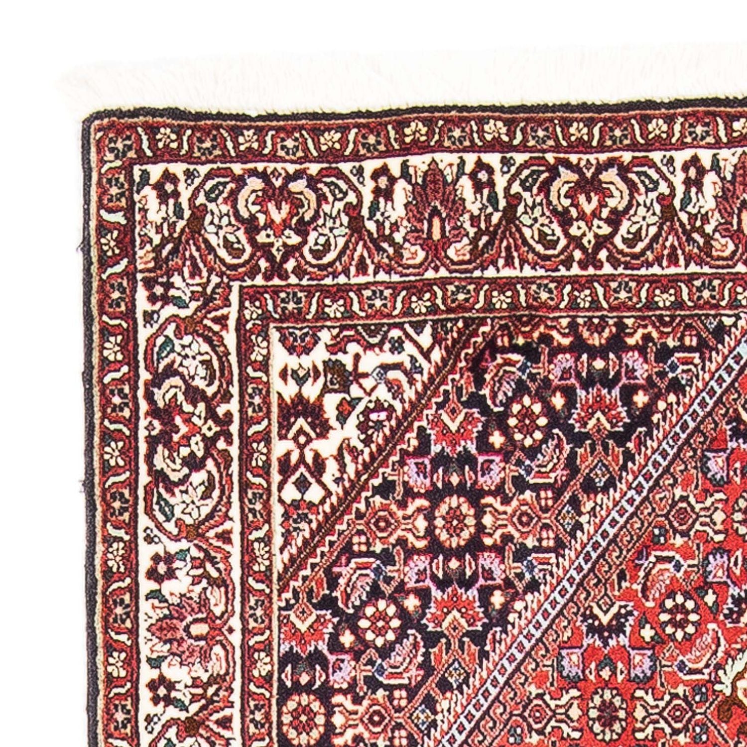 Alfombra persa - Bidjar - 151 x 86 cm - rojo claro