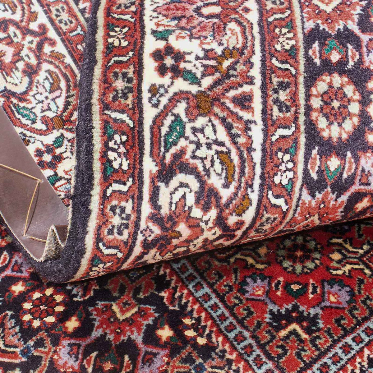 Alfombra persa - Bidjar - 151 x 86 cm - rojo claro