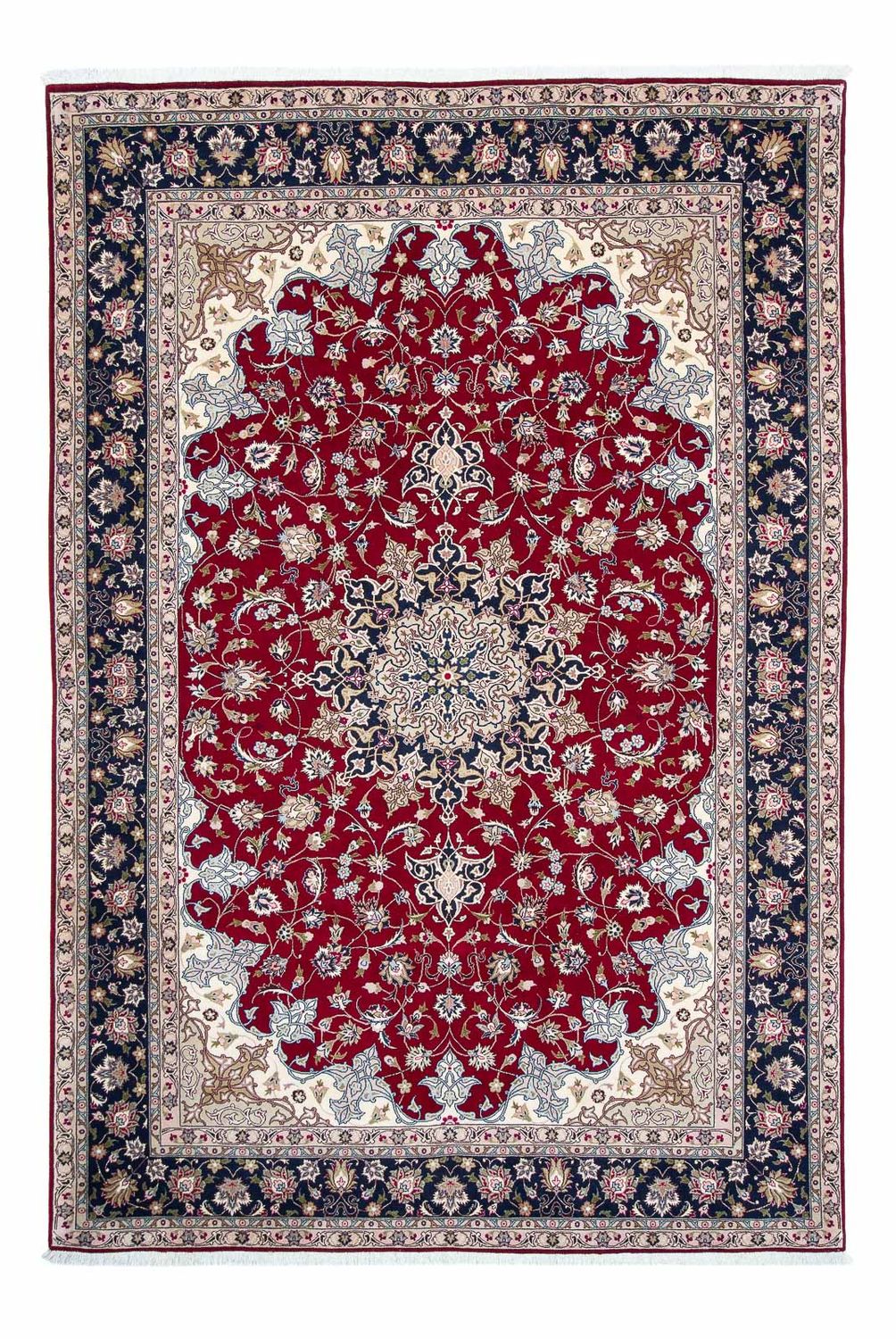 Alfombra Persa - Tabriz - Real - 297 x 203 cm - rojo oscuro