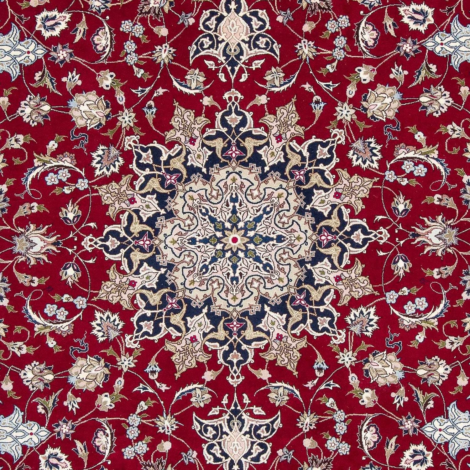 Alfombra Persa - Tabriz - Real - 297 x 203 cm - rojo oscuro
