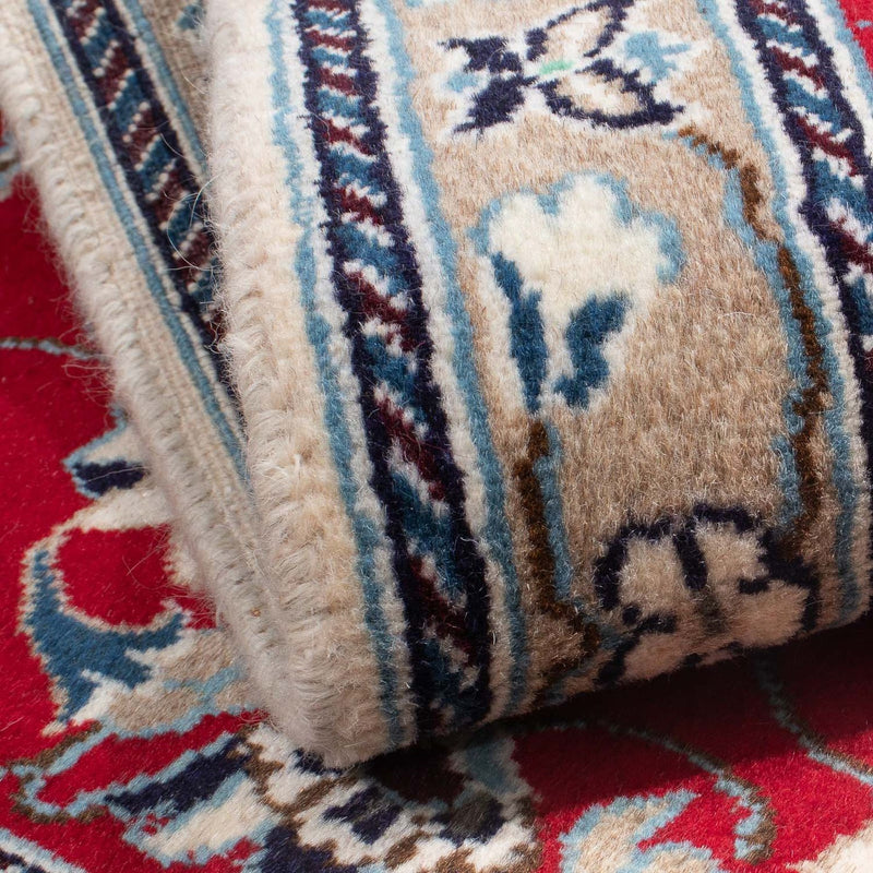 Alfombra persa - Nain - 134 x 89 cm - rojo oscuro