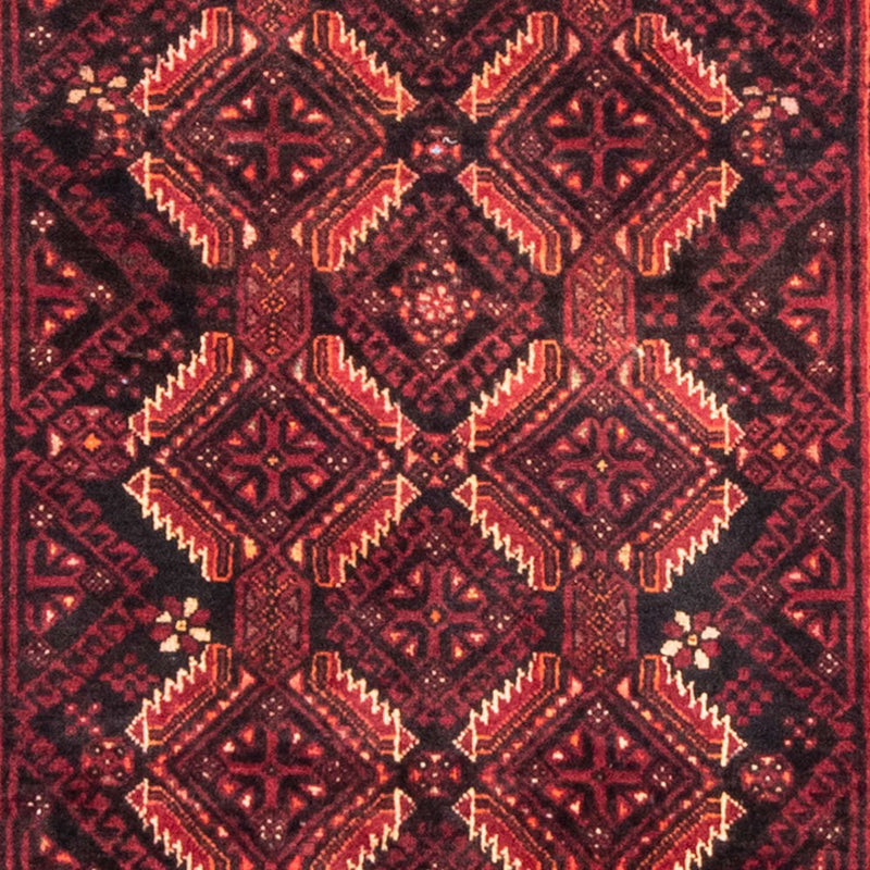Alfombra de pasillo Alfombra Belutsch - 216 x 102 cm - rojo oscuro