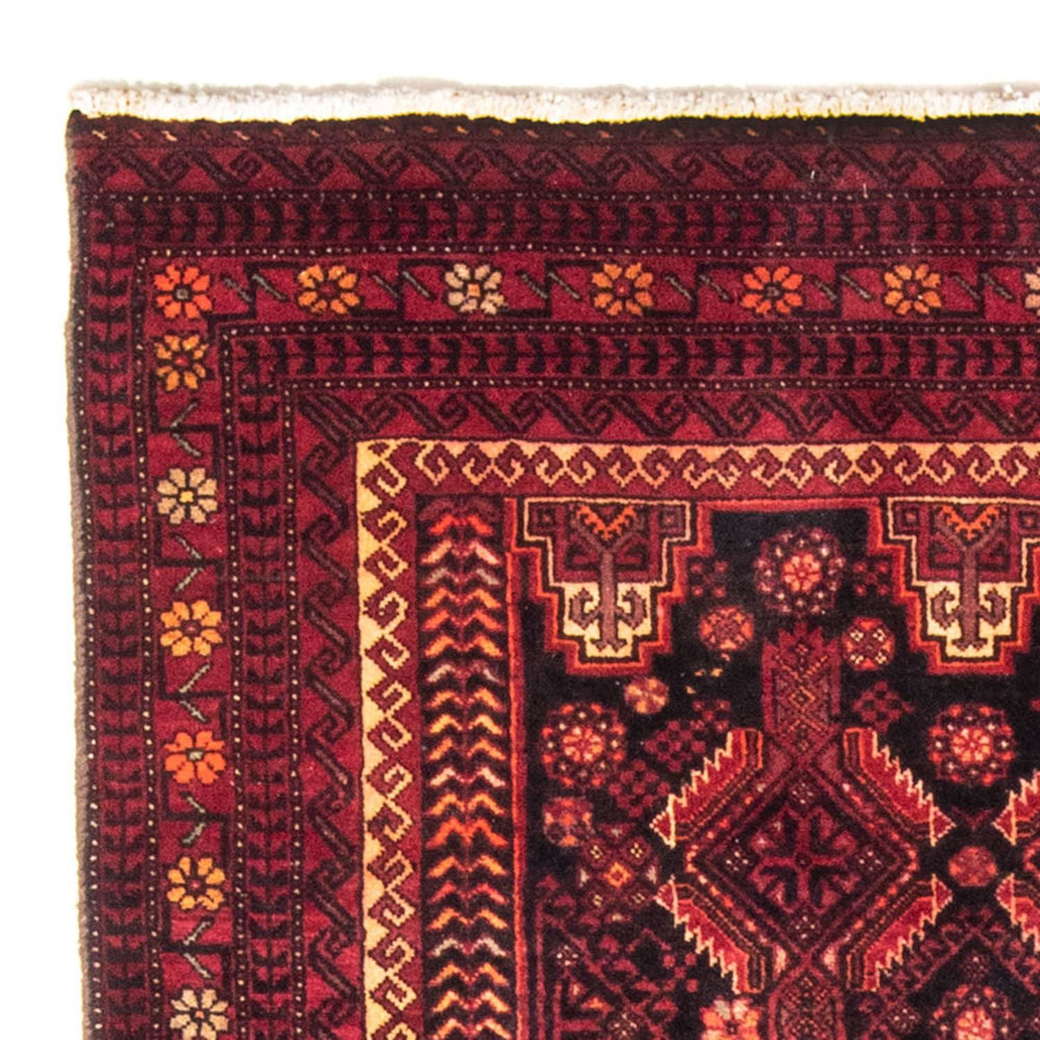 Alfombra de pasillo Alfombra Belutsch - 216 x 102 cm - rojo oscuro