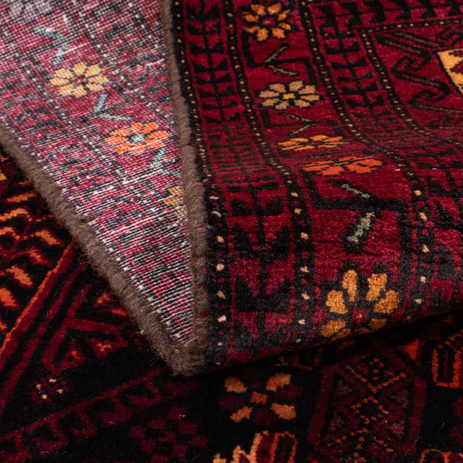 Alfombra de pasillo Alfombra Belutsch - 216 x 102 cm - rojo oscuro