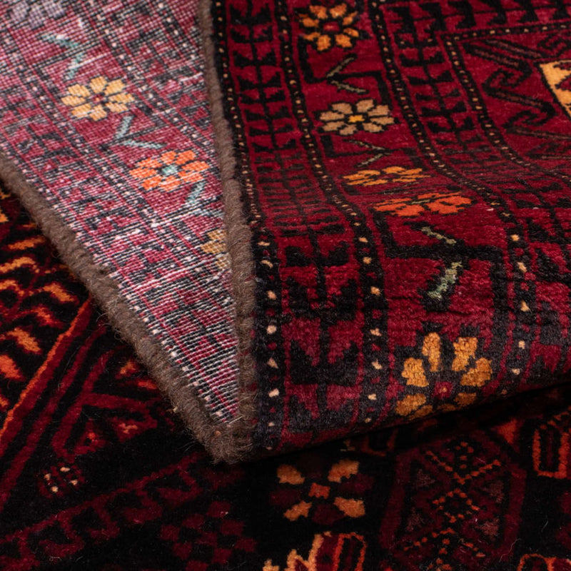 Alfombra de pasillo Alfombra Belutsch - 216 x 102 cm - rojo oscuro