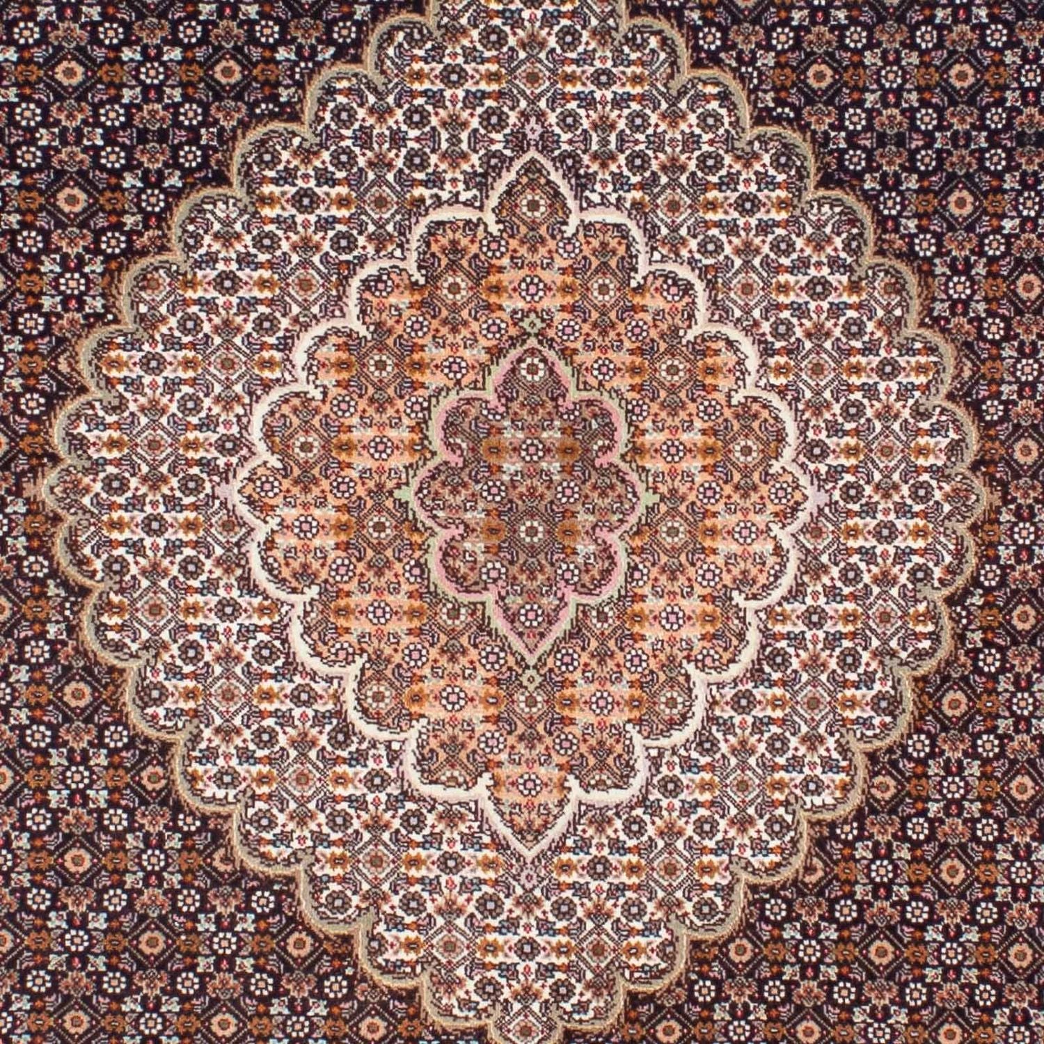 Alfombra persa - Tabriz - 200 x 154 cm - marrón oscuro