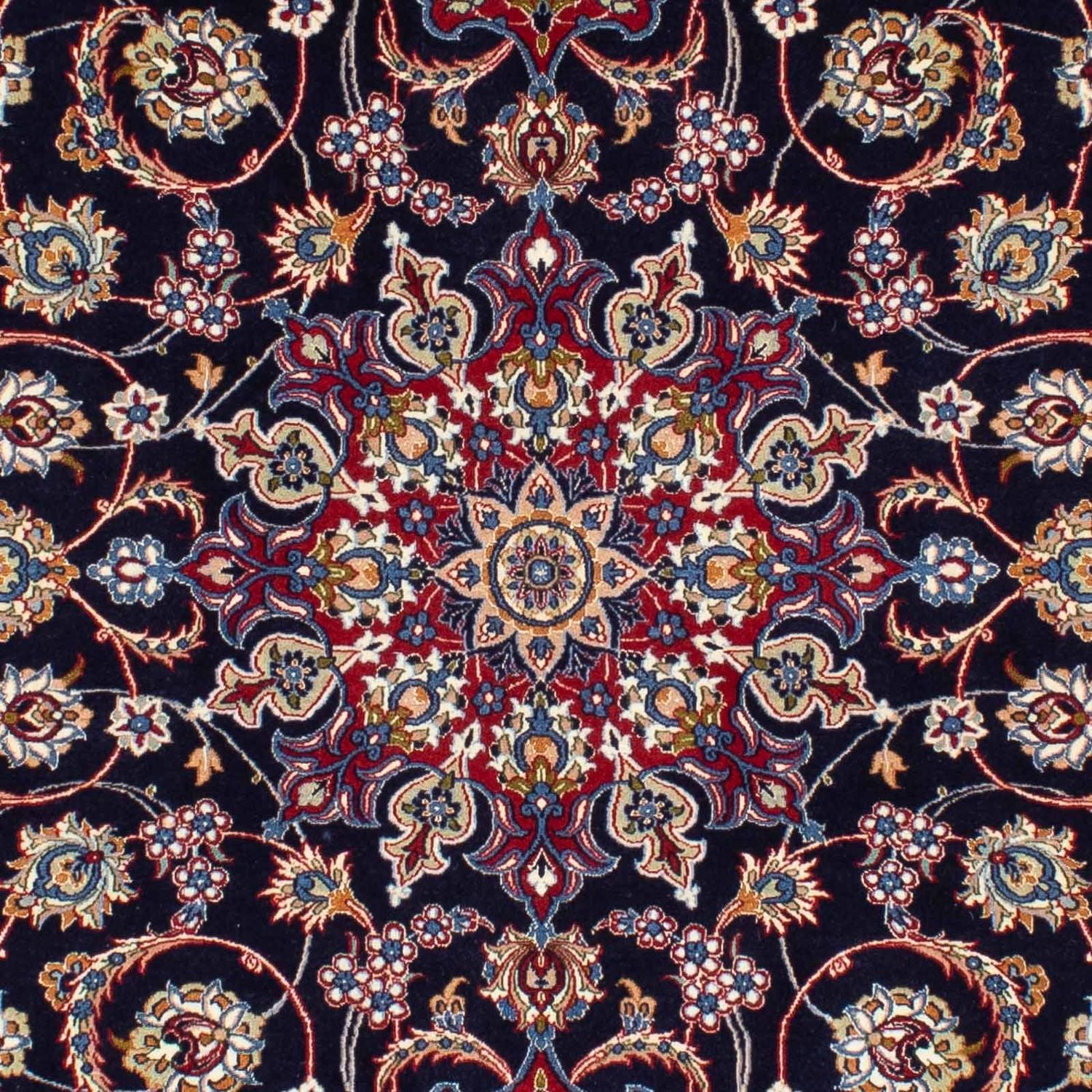 Alfombra Persa - Isfahan - Prima - 233 x 160 cm - azul oscuro