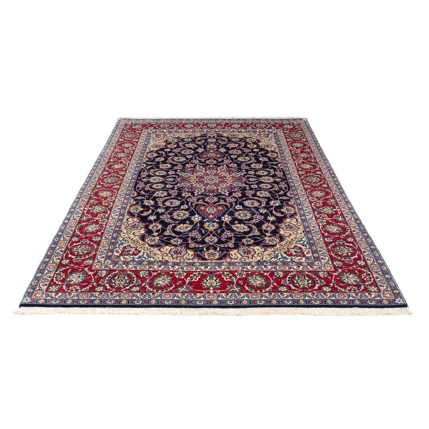 Alfombra Persa - Isfahan - Prima - 233 x 160 cm - azul oscuro
