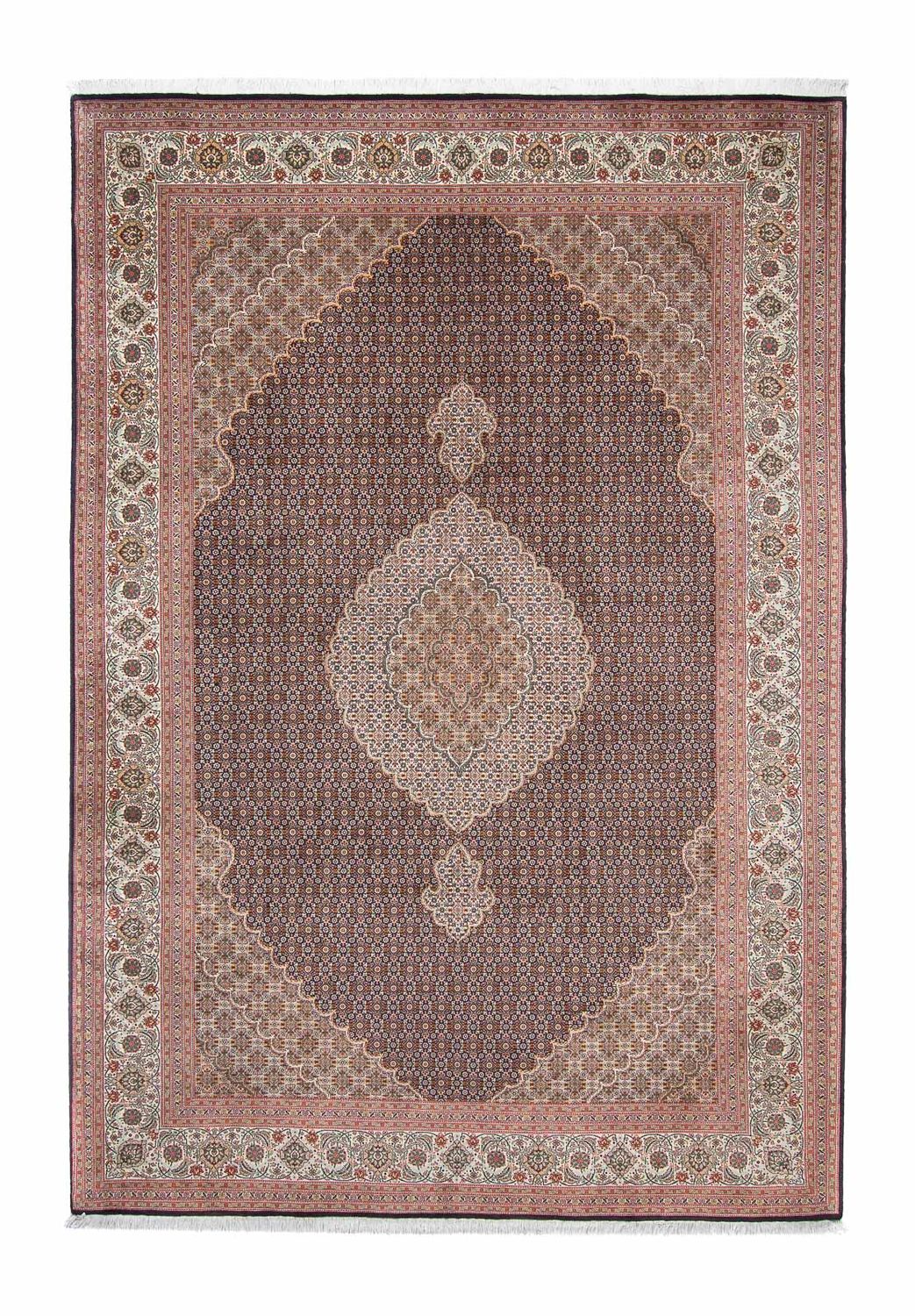 Alfombra persa - Tabriz - 302 x 205 cm - azul oscuro